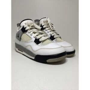Nike Air Jordan 4 IV White Cement Retro Jordan Basketball Shoes 836016-192 Sz 4Y